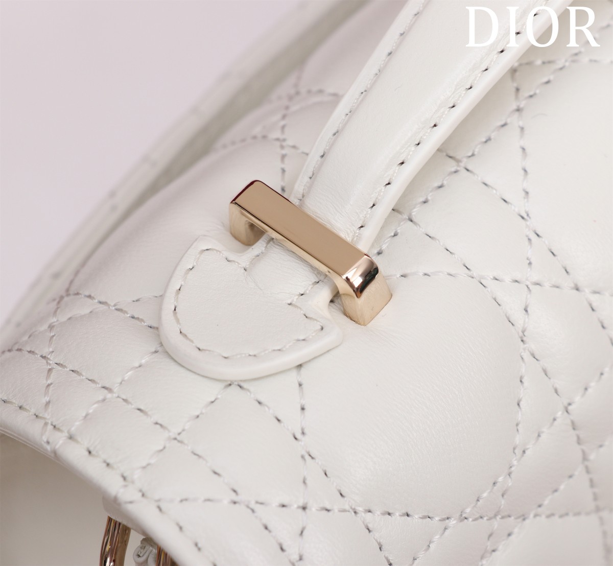 My Dior Top Handle Bag Latte Cannage Lambskin